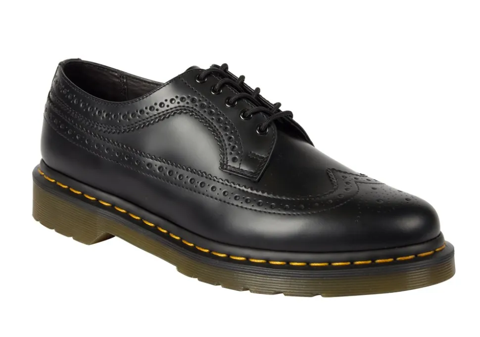 3989 Brogue Sko, Black Vintage Smooth, 45