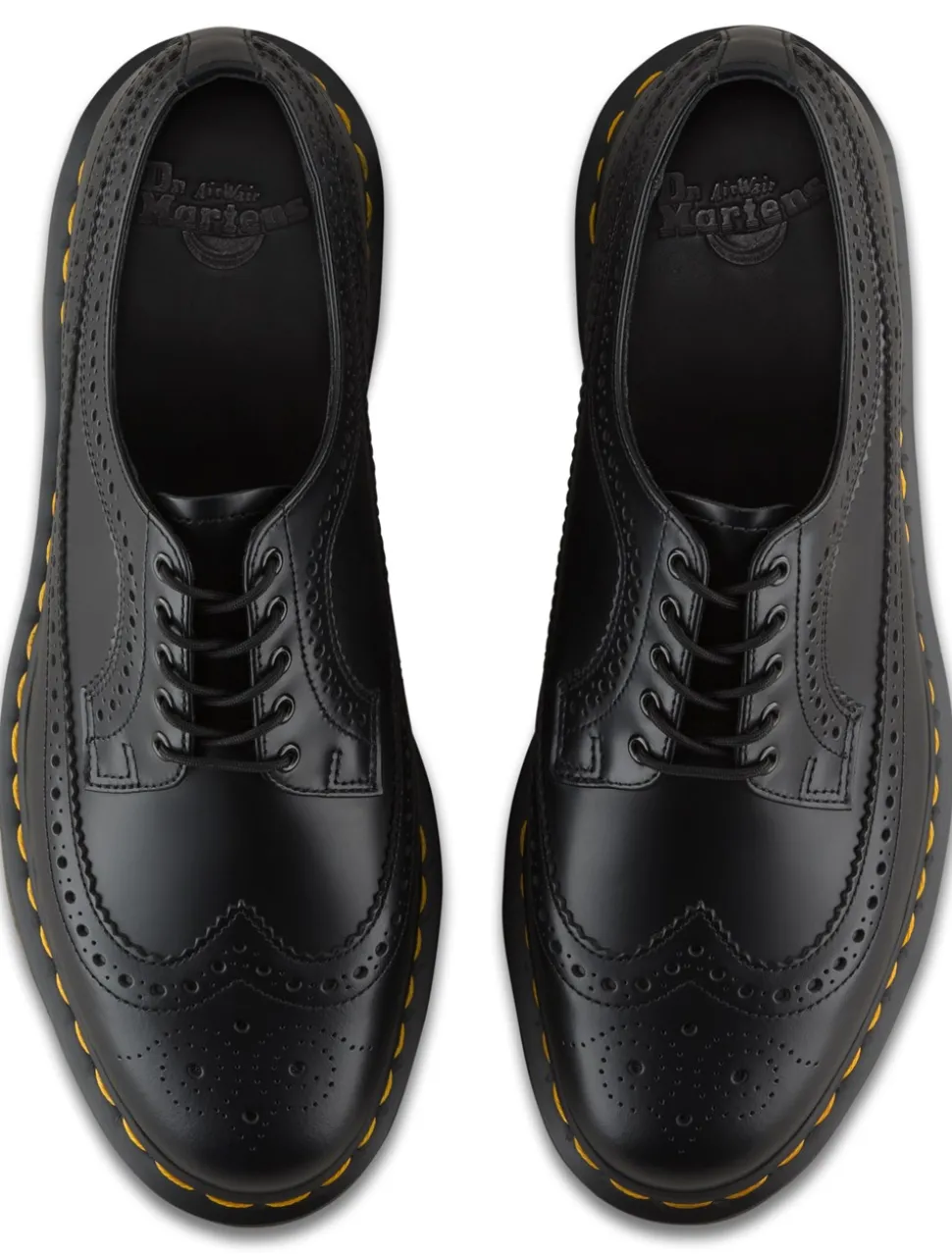 3989 Brogue Sko, Black Vintage Smooth, 45