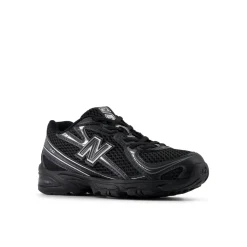 740 Bungee Lace Kids Sneakers, Black/Silver Metallic, 30