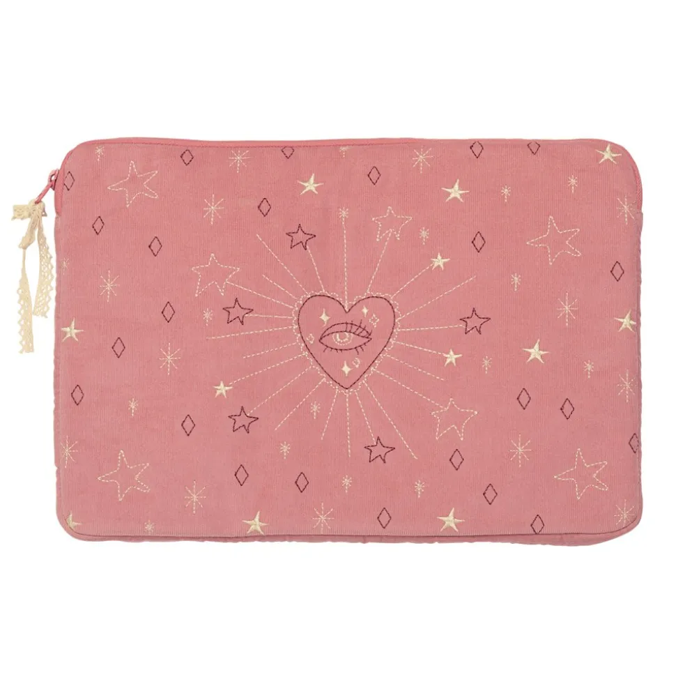 13" Computersleeve, Pink Magic Heart & Moon