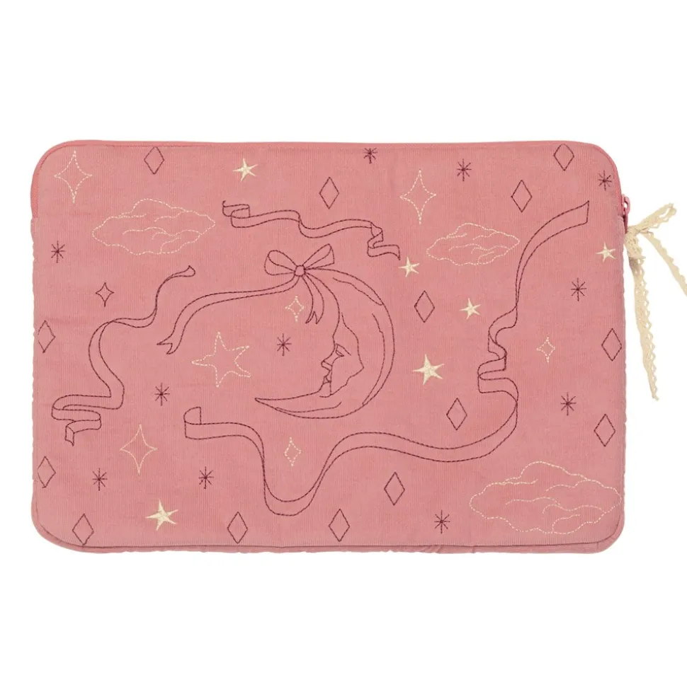 13" Computersleeve, Pink Magic Heart & Moon