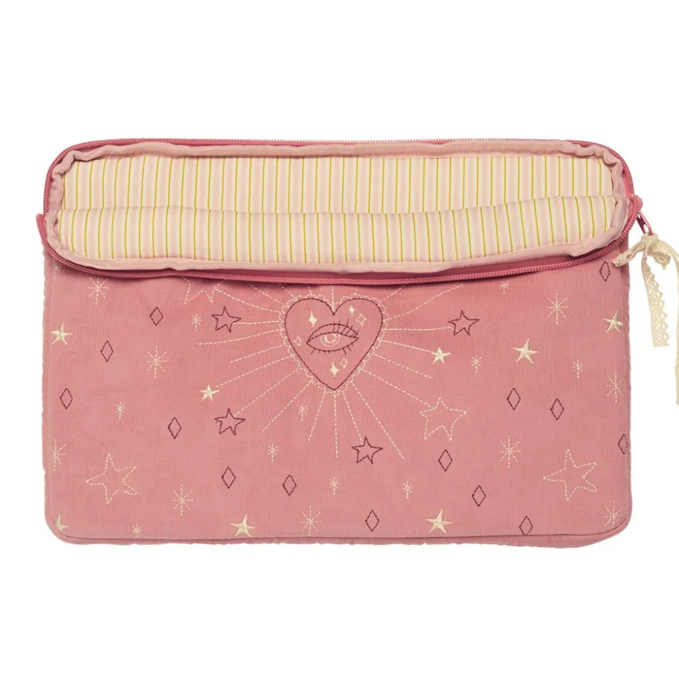 13" Computersleeve, Pink Magic Heart & Moon