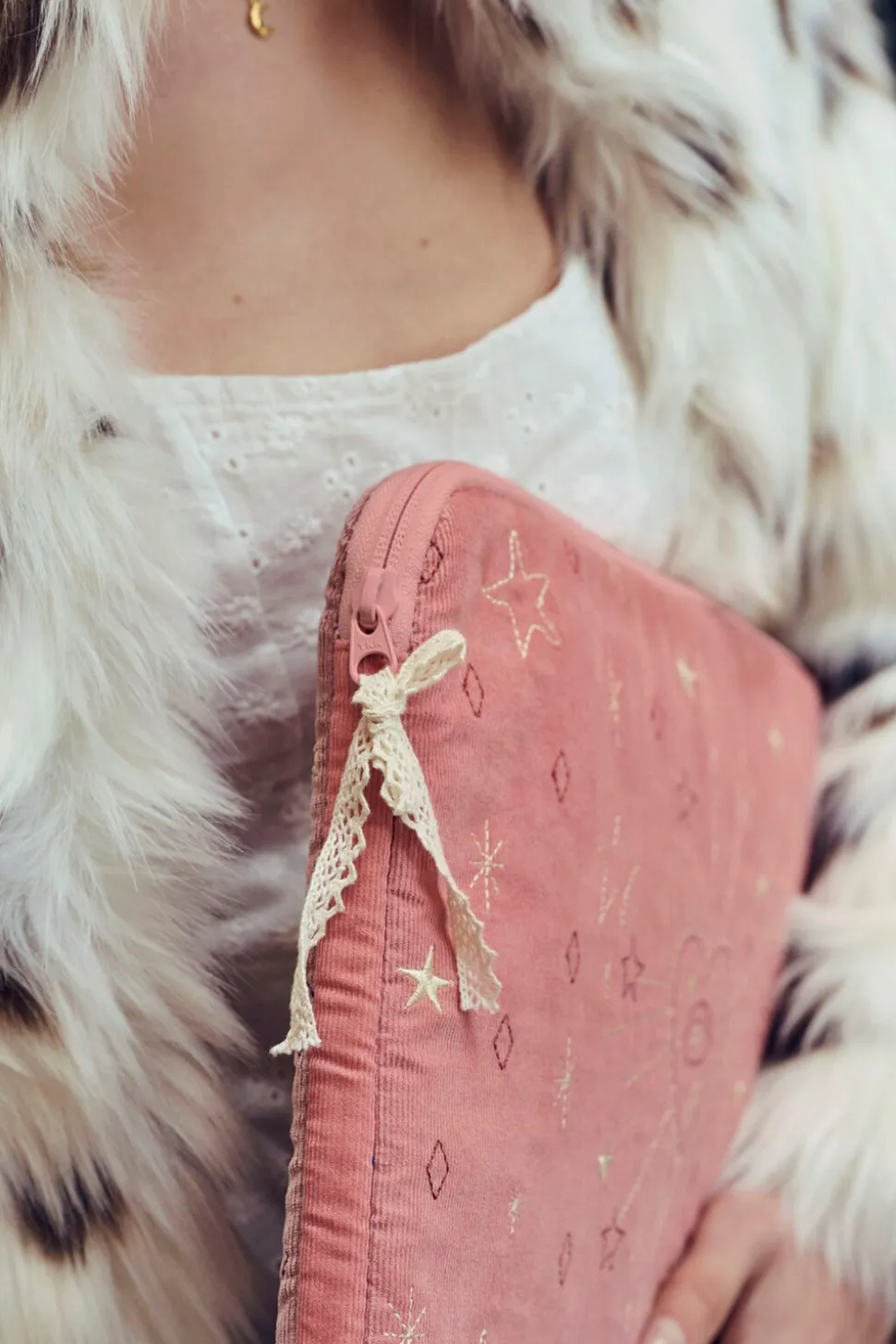 13" Computersleeve, Pink Magic Heart & Moon