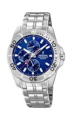 20445 Herreur, Stål/Blå, 43 mm