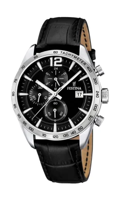 16760 Herreur, Stål/Sort, 43 mm