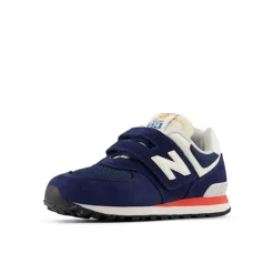 574 Hook And Loop Sneakers, NB Navy/Blast Red, 28