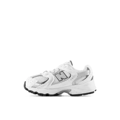 530 Little Kids' Sneakers, White/Silver Metallic, 21