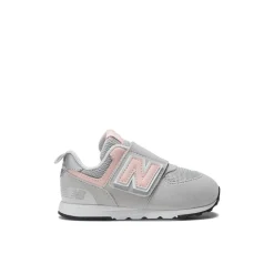574 NEW-B Hook & Loop Sneakers, Rain Cloud/Pink Haze, 23.5