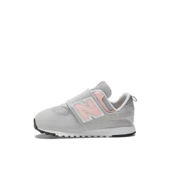 574 NEW-B Hook & Loop Sneakers, Rain Cloud/Pink Haze, 23.5