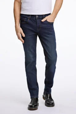 5 Pocket Stay Cool Tapered Jeans, Dark Denim, W34/L36