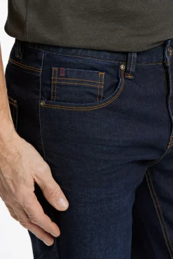 5 Pocket Superflex Jeans, Raw Navy Wash, W38/L34