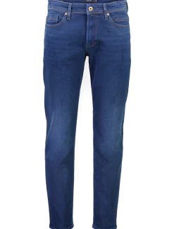 5 Pocket Tapered Jeans, Rain Blue, W42/L32