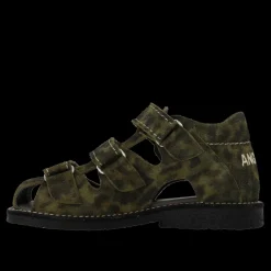 0673-101 Sandaler, Marshland Print Suede, 32