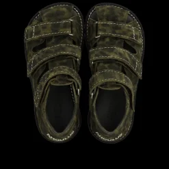 0673-101 Sandaler, Marshland Print Suede, 32