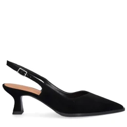 A8089 Højhælede Sko, Black Suede, 36