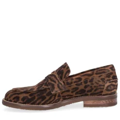 A6335 Loafers, Leopard Suede, 38