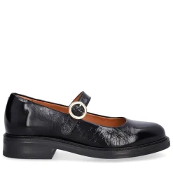 A7016 Mary Jane Ballerinasko, Black Naplack, 41