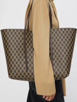 Abi Monogram Tote Bag, Shale