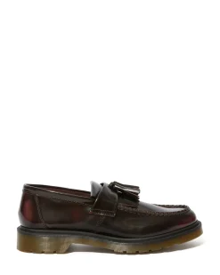 Adrian Arcadia Lether Tassel Loafers, Cherry Red Arcadia, 42
