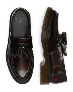 Adrian Arcadia Lether Tassel Loafers, Cherry Red Arcadia, 42