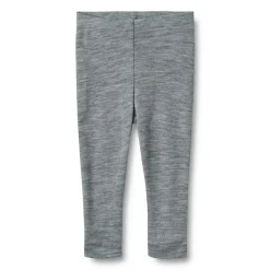 Agi Wool Baby Leggings, Melange Grey, 62 cm