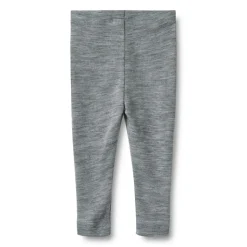 Agi Wool Baby Leggings, Melange Grey, 62 cm