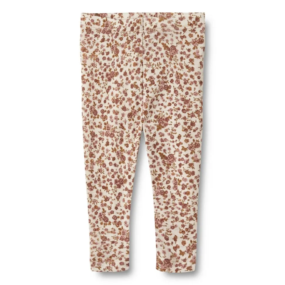 Agi Wool Baby Leggings, Rose Flowers, 80 cm