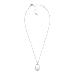 Agnethe Pearl Halskæde, Silver, 46 cm