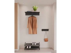 A-Hallway Shelf Knagerække, Black