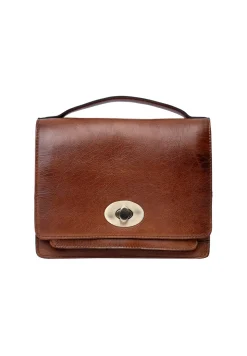 Alba Big Crossbody, Walnut/Brass