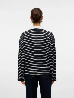 Alma Polo T-shirt, Black/White, M