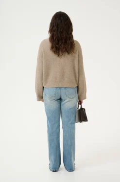 AlphaGZ Striktrøje, Warm Sand Melange, L