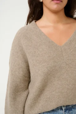 AlphaGZ Striktrøje, Warm Sand Melange, L