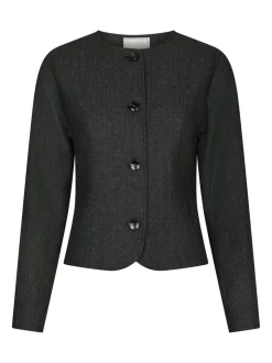 Amanda Herringbone Jakke, Antracit, 36