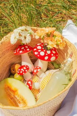 Amanita Svampe Vase, Rød/ Hvid