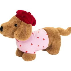 Amelie Gravhund Bamse, Brun/Lyserød