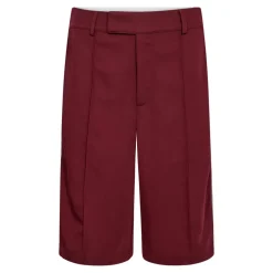 AminaCC Crease Bermuda Shorts, Burgundy, M