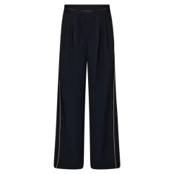 AminaCC Split Panel Bukser, Navy, XL