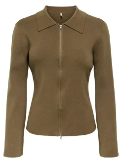 Andrea Zip Polo Cardigan, Cub, M