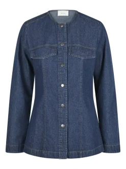 Annie Denim Skjorte, Dark Blue, 34