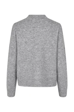 Anour o-n Striktrøje, Grey Mel., L