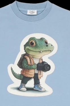 Anton Croco Bluse, Light Blue, 128 cm