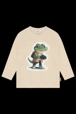 Anton Croco Bluse, Wheat Melange, 128 cm