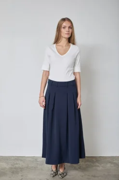 AnyaCC Pleat Nederdel, Navy, M
