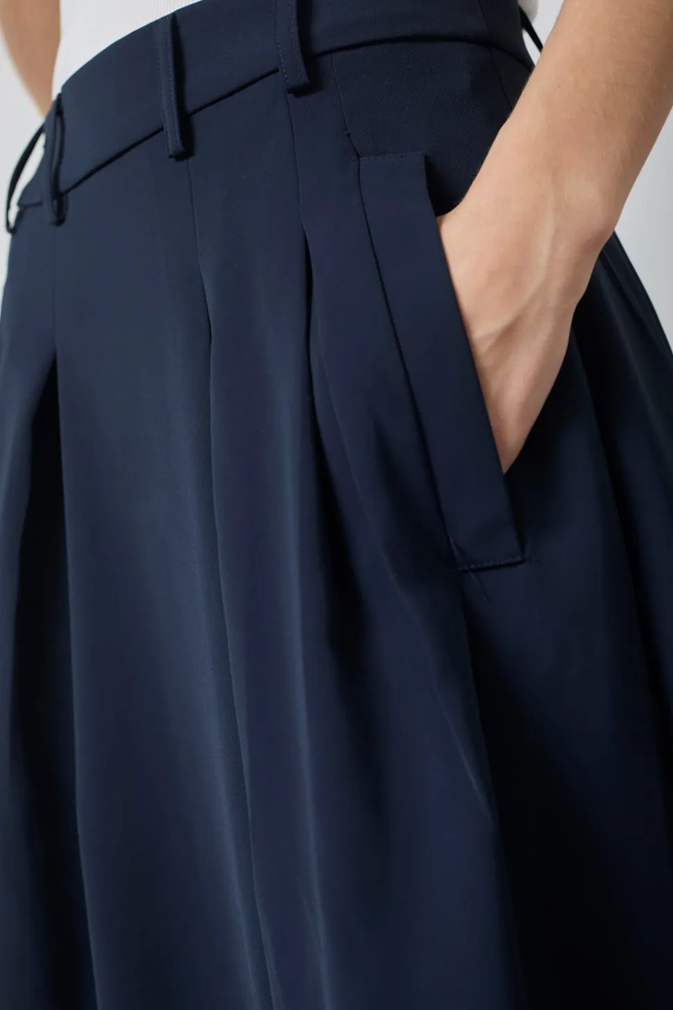 AnyaCC Pleat Nederdel, Navy, M