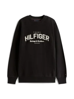 Arch Crew Neck Sweatshirt, Black, M