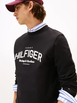 Arch Crew Neck Sweatshirt, Black, M