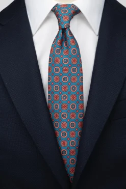 Artisan Floral Silk Slips, Blue Rose Red