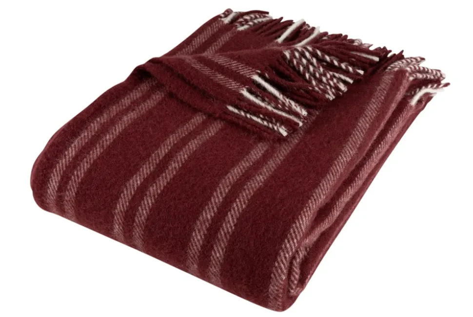 Asgård Uldplaid, Wine, 130x200 cm