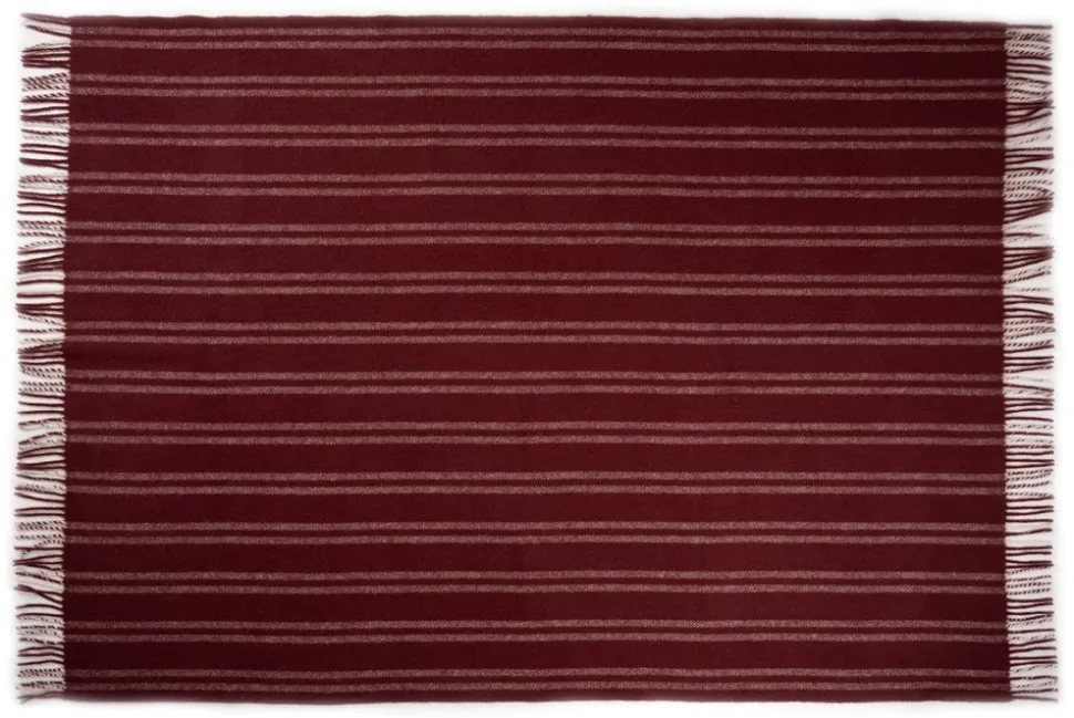 Asgård Uldplaid, Wine, 130x200 cm